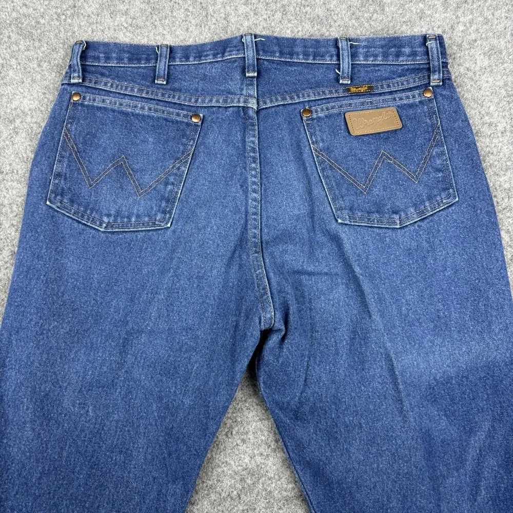 Wrangler Cowboy Cut Jeans Mens 36x30 Medium Wash Western 13MWZ Blue Denim Casual